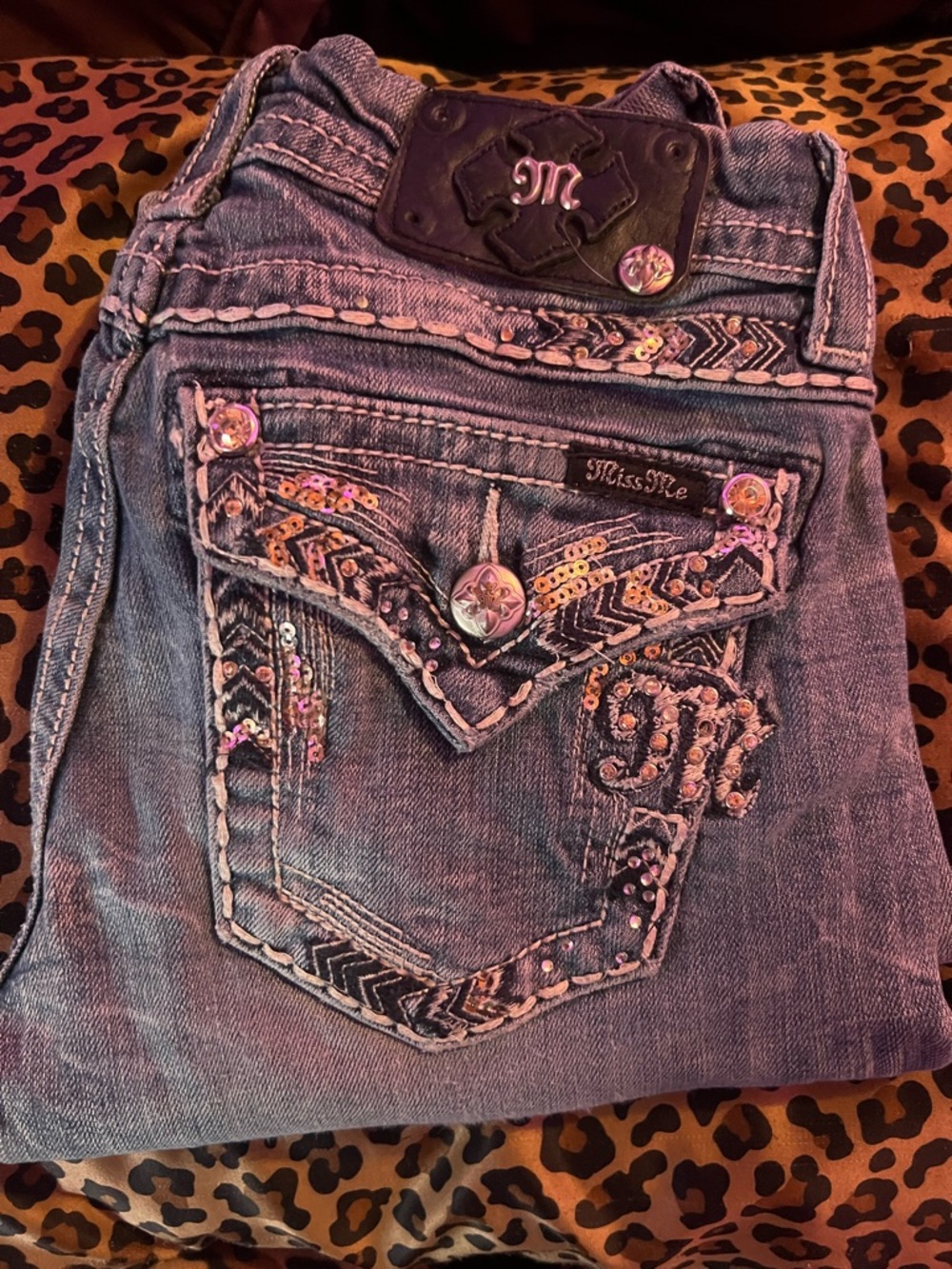 Miss Me Blue Embellished Boot Cut Jeans